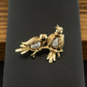 9ct Yellow Gold Pearl Bird Brooch 3.7g