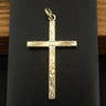 9ct Yellow Gold Patterned Cross Pendant 5.6g