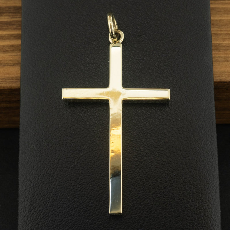 9ct Yellow Gold Patterned Cross Pendant 5.6g