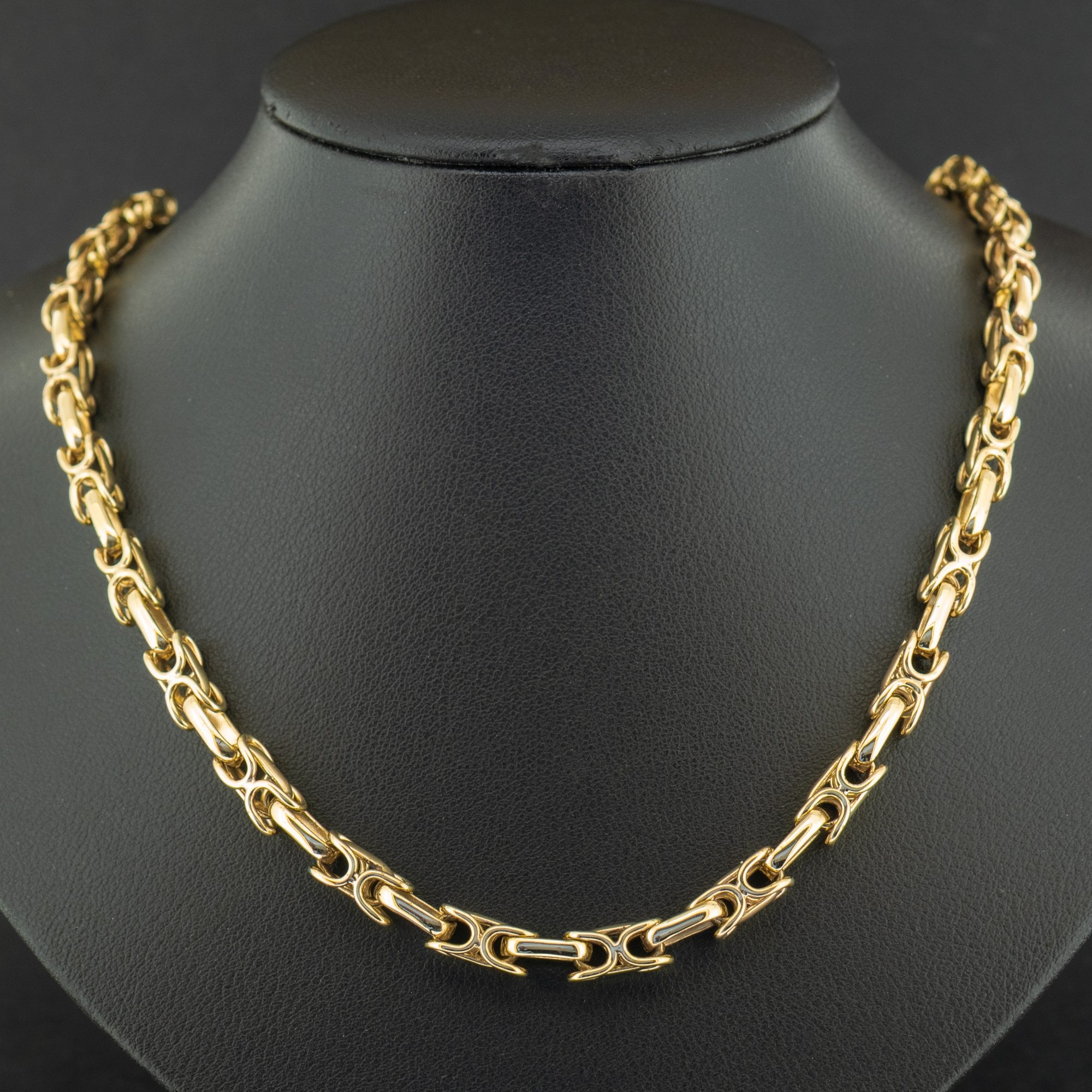 9ct Yellow Gold 20 Inch Byzantine Chain Necklace 39.4g