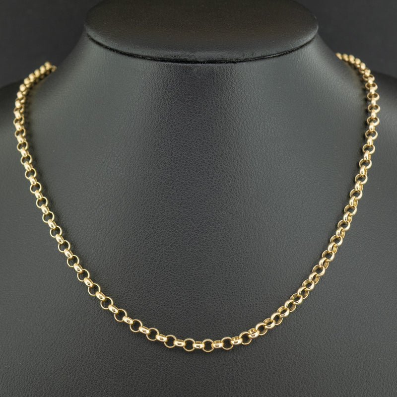 9ct Yellow Gold 17 Inch Belcher Chain Necklace 10.5g