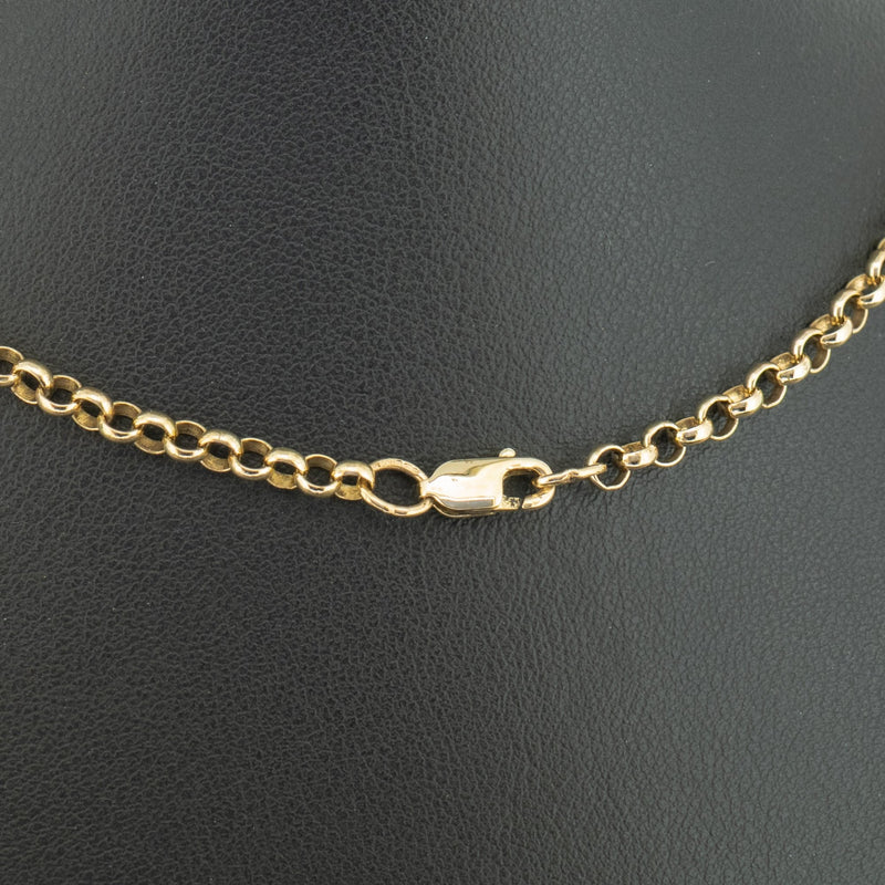 9ct Yellow Gold 17 Inch Belcher Chain Necklace 10.5g