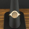 9ct Yellow Gold Oval Signet Ring Size R 1/2 4.5g