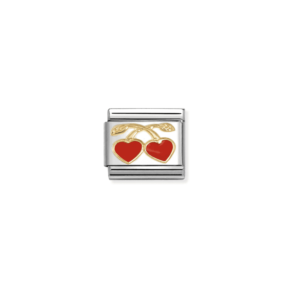 Composable Link Heart Cherries Red Charm