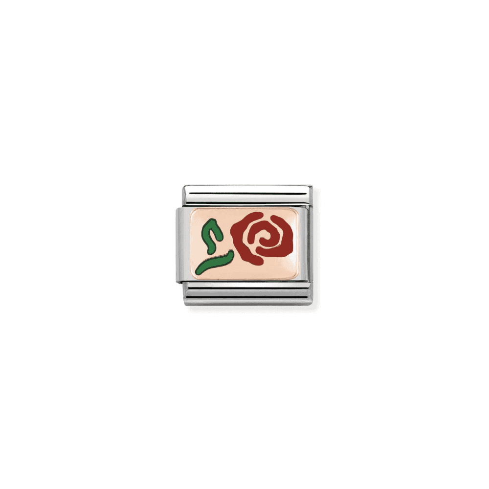 Composable Link, Rose Gold red and green Rose