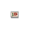 Composable Link, Rose Gold red and green Rose