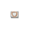 Composable Link, Heart in White Opal