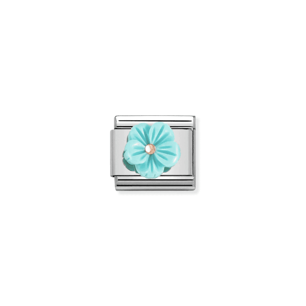 Composable Link, Turquoise Flower