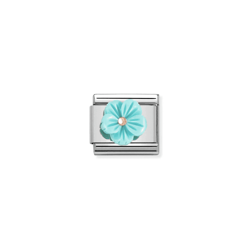Composable Link, Turquoise Flower