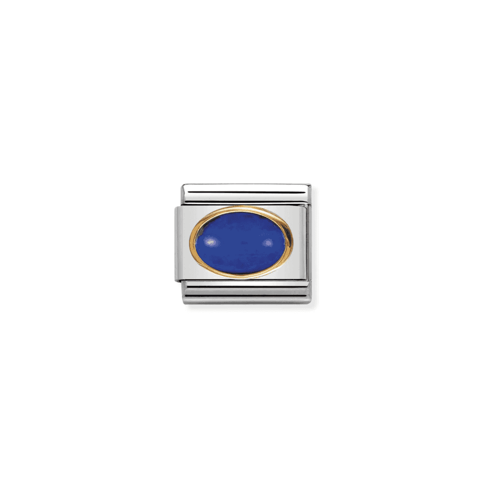 Composable Link, in Gold with Lapis Lazuli