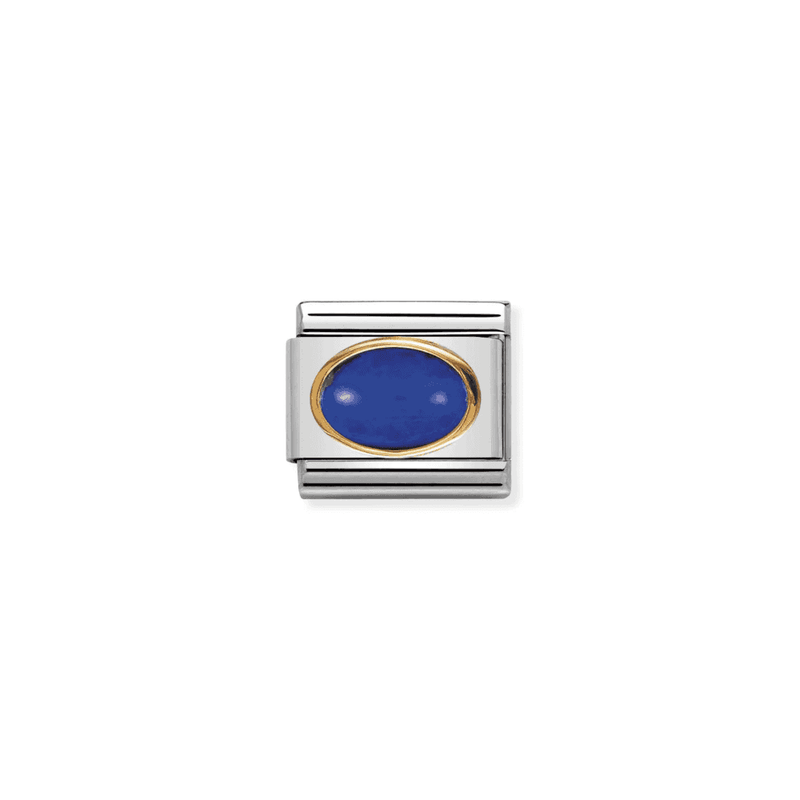 Composable Link, in Gold with Lapis Lazuli