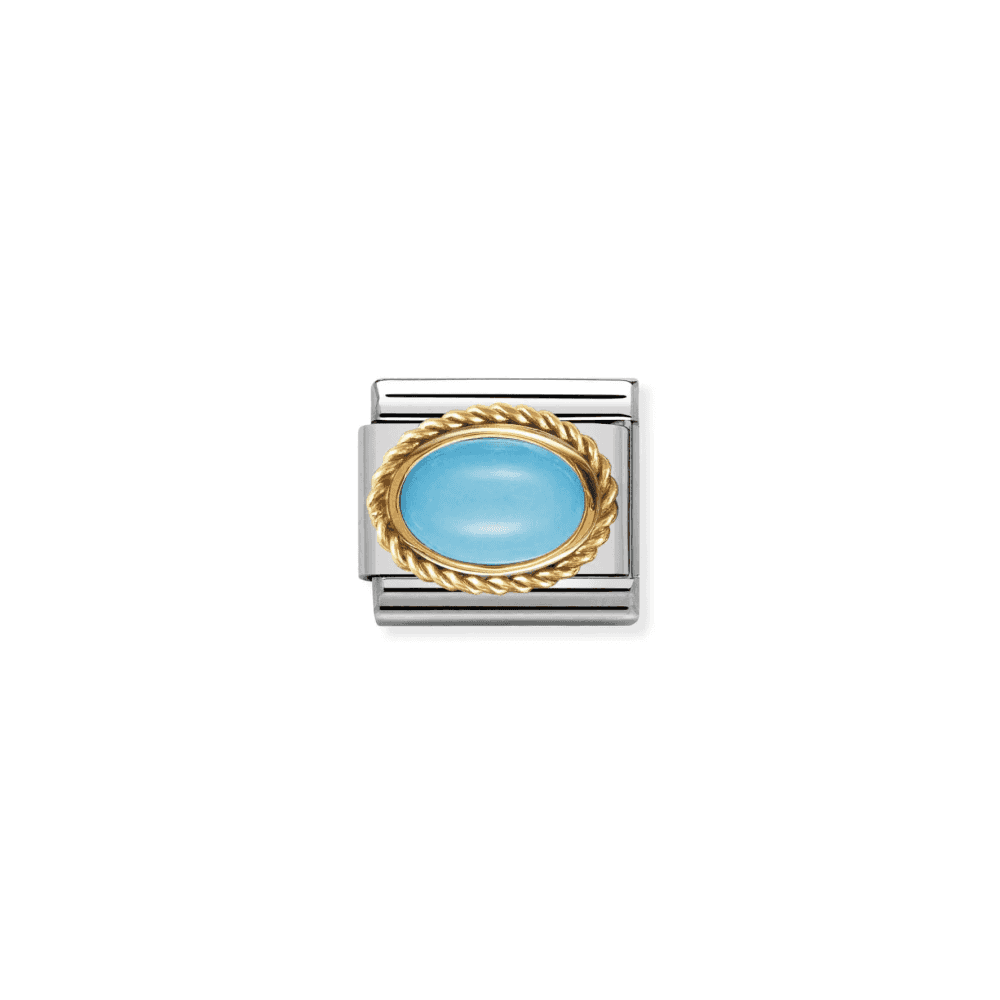Composable Link, with oval Turquoise