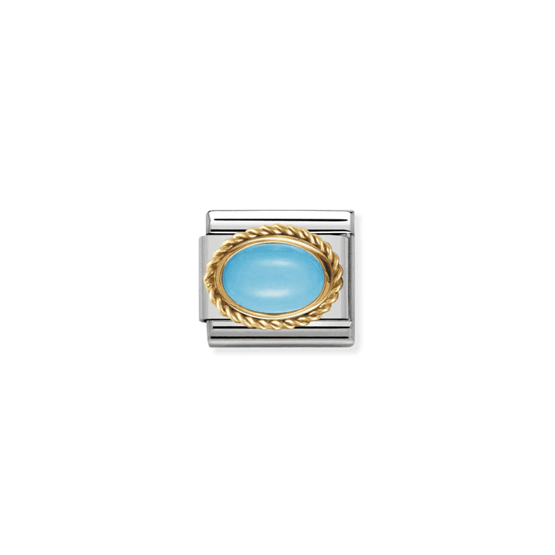 Composable Link, with oval Turquoise