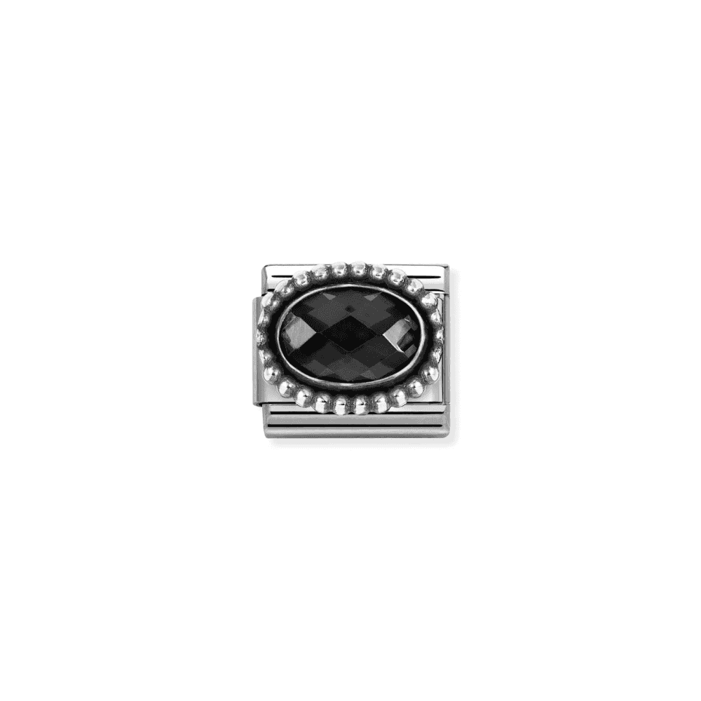Composable Link, Black CZ, Vintage Effect