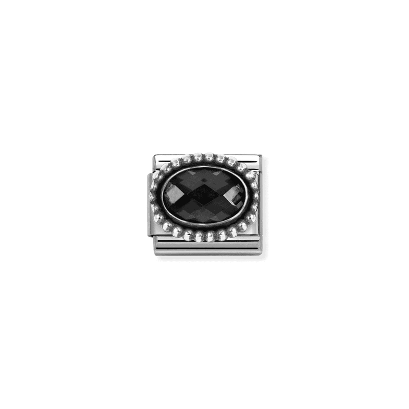 Composable Link, Black CZ, Vintage Effect