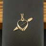 9ct Yellow Gold Cupid Heart Pendant 0.8g