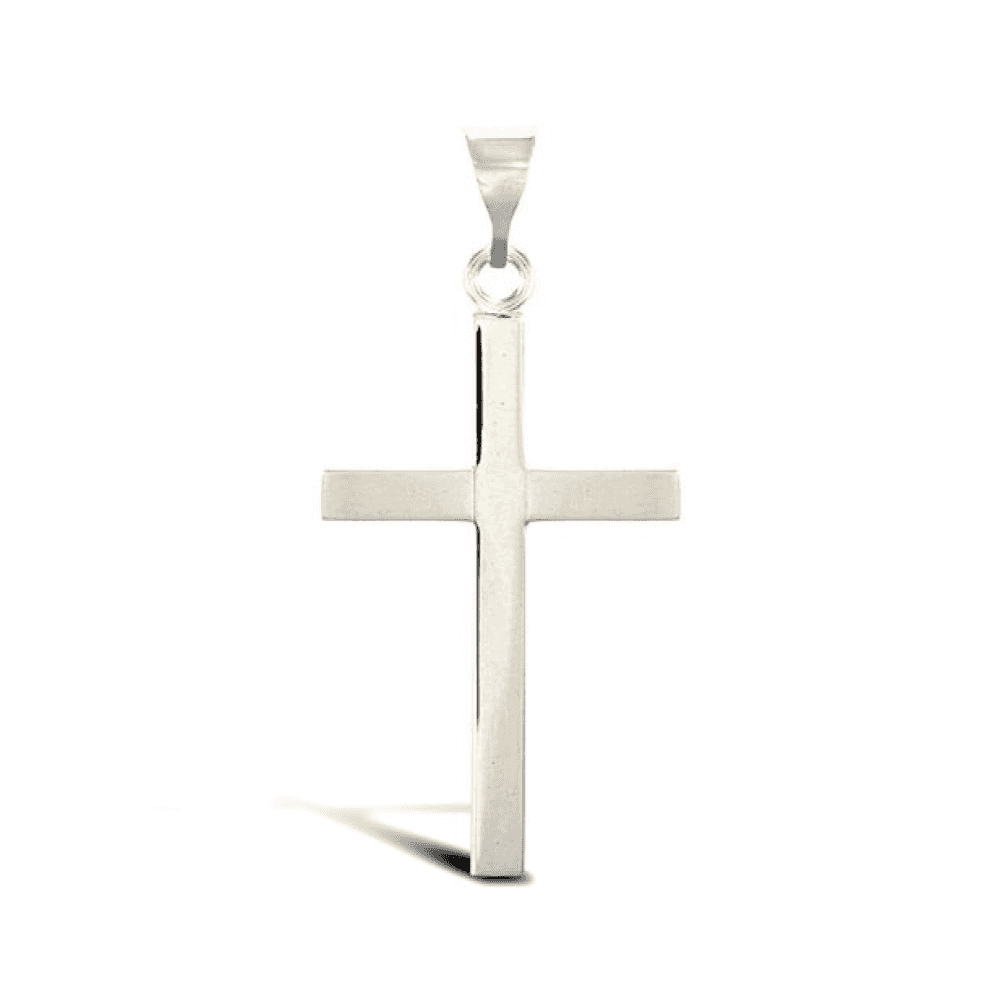 9ct White Gold Cross Pendant
