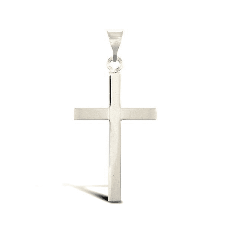 9ct White Gold Cross Pendant