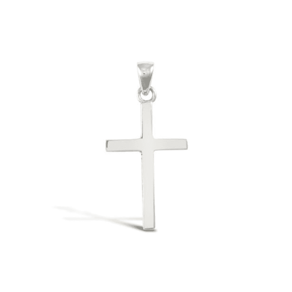 9ct White Gold Cross Pendant
