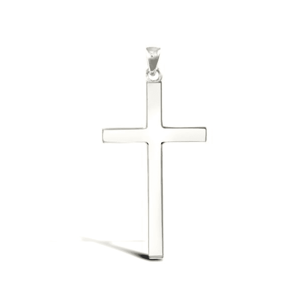9ct White Gold Cross Pendant