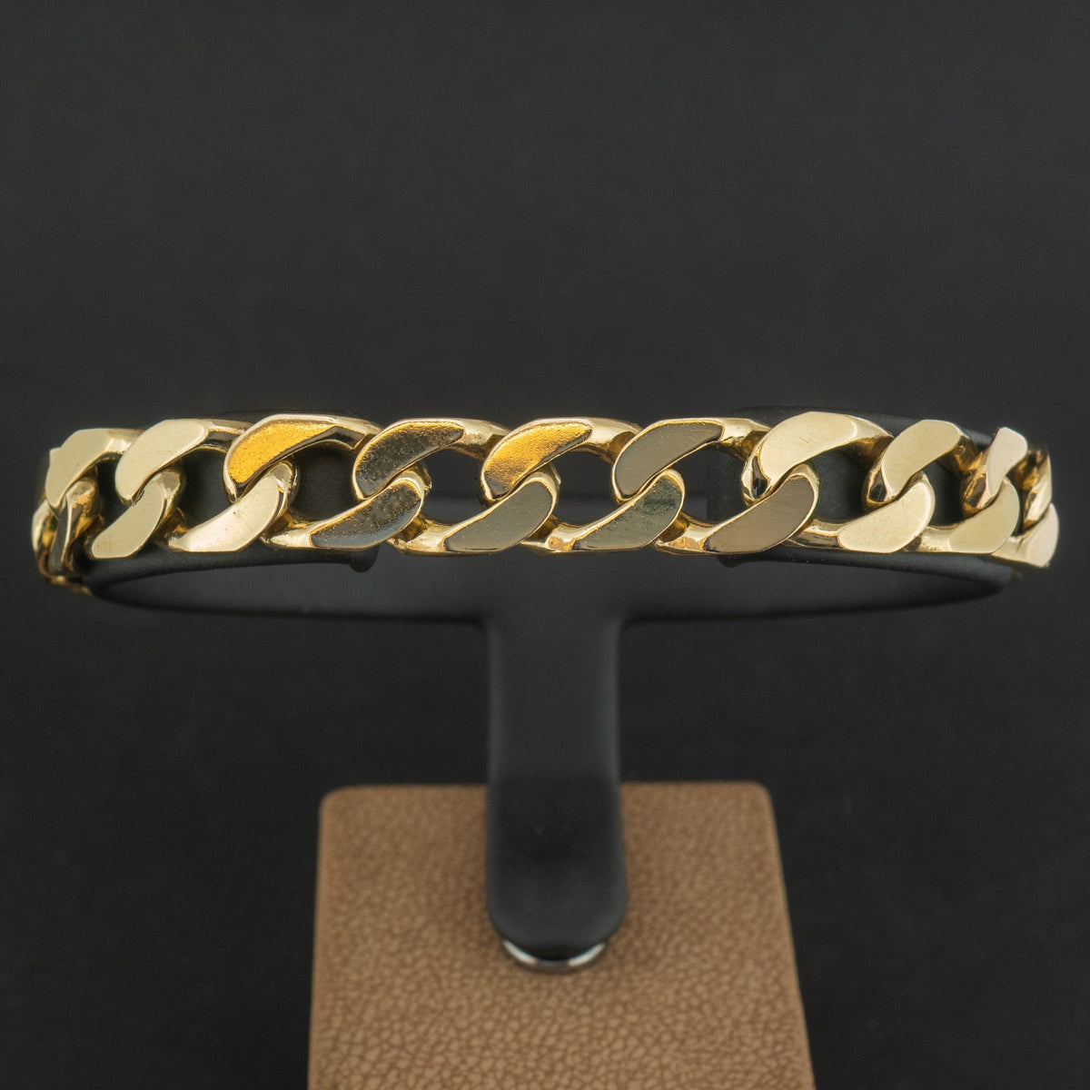 9ct Yellow Gold Heavy 8 Inch Curb Chain Bracelet 29.5g