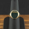 9ct Yellow Gold Bloodstone Signet Ring Size N 8.8g