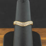 18ct Yellow Gold Diamond Wishbone Ring Size L 3.1g