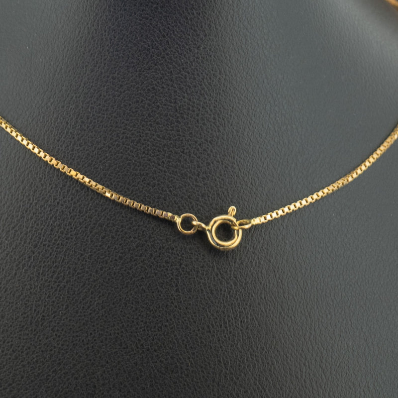 18ct Yellow Gold 19 Inch Box Chain Necklace 4.6g