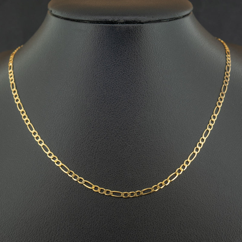 9ct Yellow Gold 18 Inch Figaro Chain Necklace 2.5g
