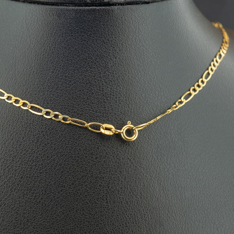 9ct Yellow Gold 18 Inch Figaro Chain Necklace 2.5g