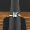 Platinum 1.50ct Princess Cut Diamond Ring Size N 5.4g