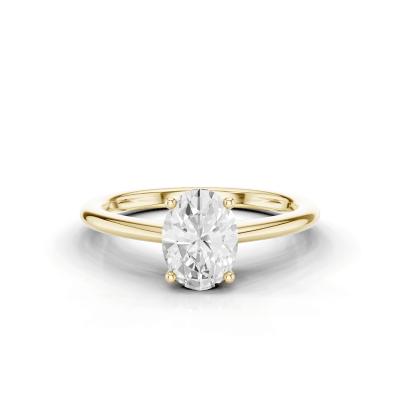 Lupin Oval Cut Diamond Solitaire Ring