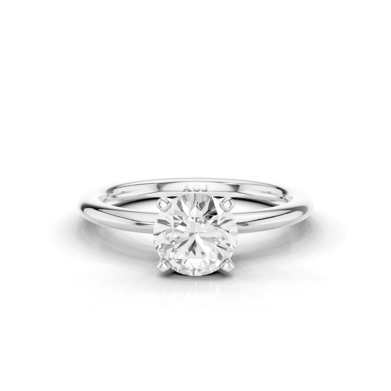 Tansy Round Cut Diamond 4 Claw Solitaire Ring