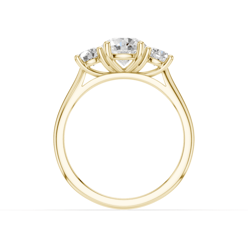 Forget-Me-Not Round Cut Diamond Trilogy Ring
