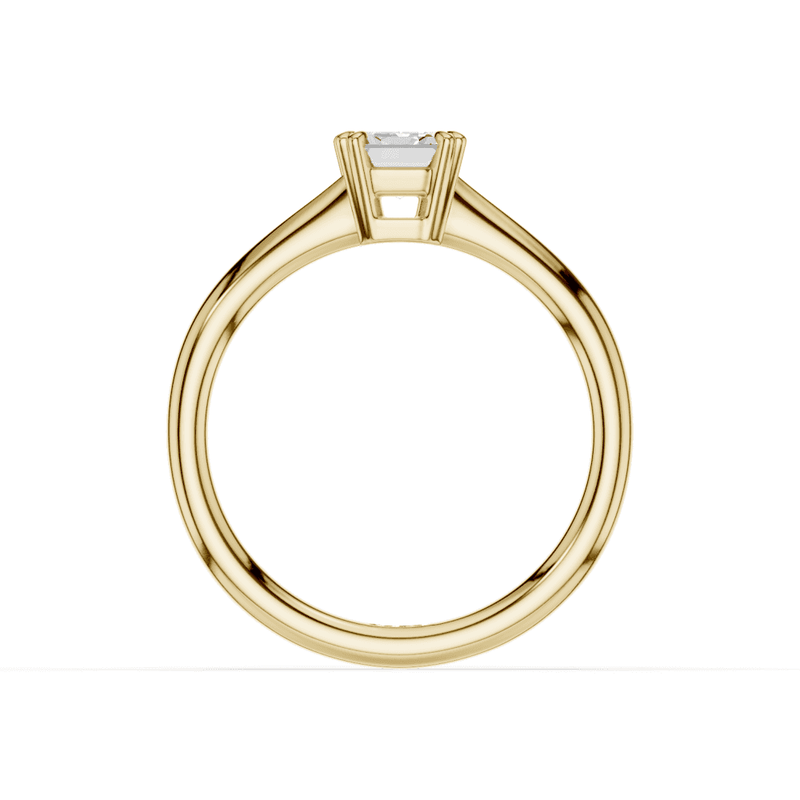 Caspia Emerald Cut Double Claw Diamond Solitaire Ring