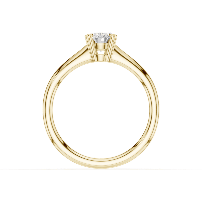 Caspia Oval Cut Double Claw Diamond Solitaire Ring