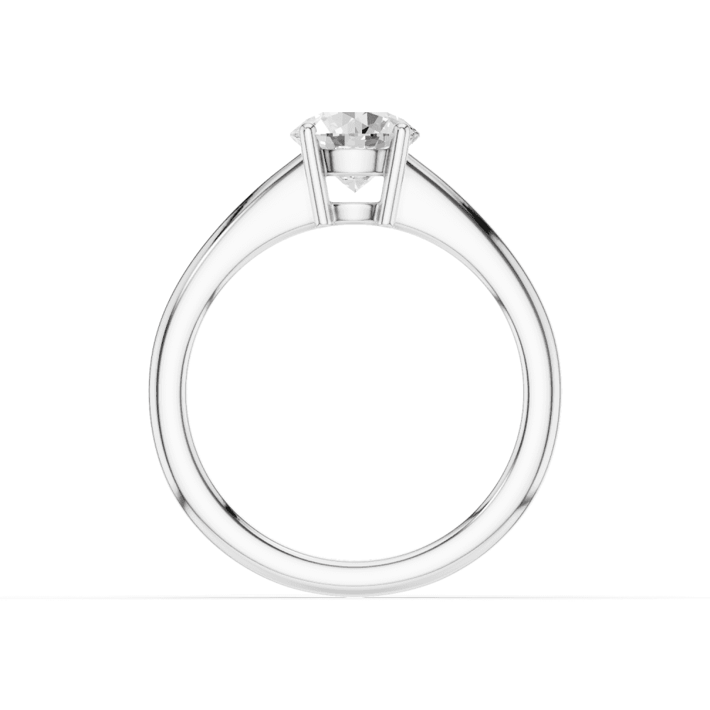 Lupin Round Cut Diamond 4 Claw Solitaire Ring