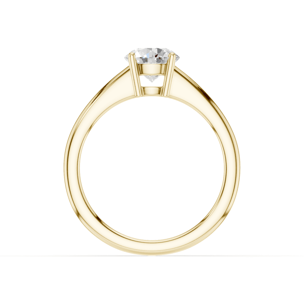 Lupin Round Cut Diamond 4 Claw Solitaire Ring