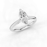 Camellia Marquise Cut Diamond Solitaire Ring With Hidden Stone