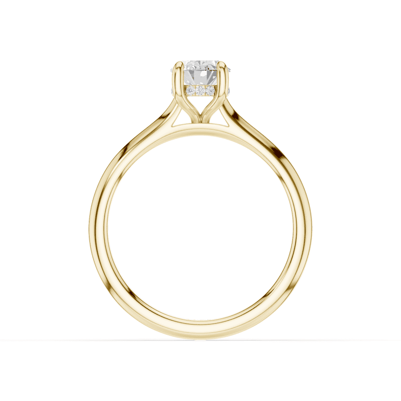Lily Oval Cut Diamond Ring With Hidden Halo