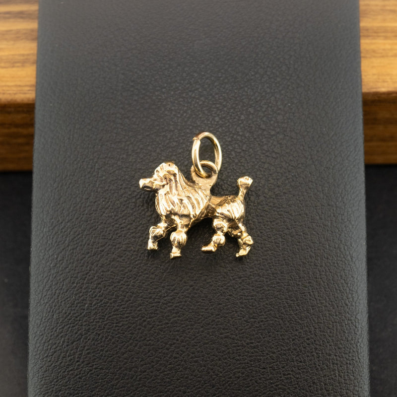 9ct Yellow Gold Poodle Charm 3.6g