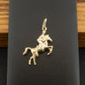 9ct Yellow Gold Horse and Jockey Charm 1.2g