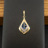 18ct Yellow Gold Sapphire and Diamond Pendant 1.2g