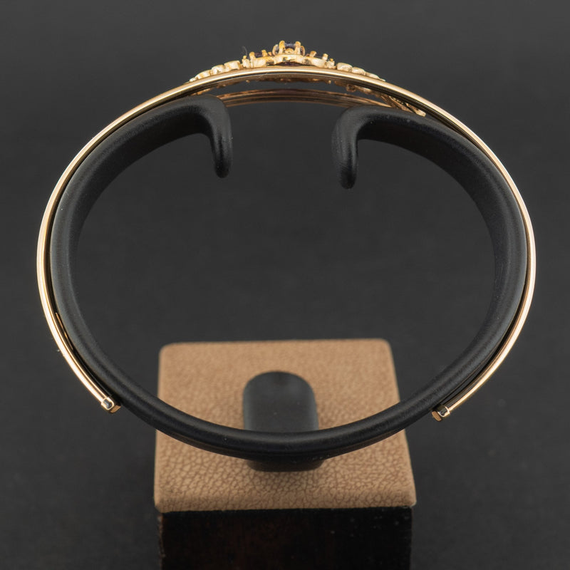 9ct Yellow Gold Amethyst Bangle 6.9g