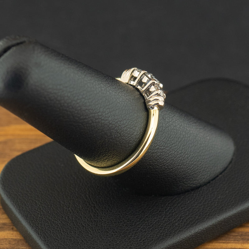 18ct Yellow Gold 0.30ct Diamond Trilogy Ring Size O 3.4g