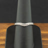 18ct White Gold 0.10ct Diamond Wishbone Ring Size O 2.9g