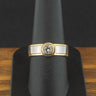 18ct Yellow Gold and Platinum 0.40ct Diamond Solitaire Band Ring Size Q 8.2g