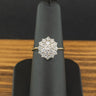18ct Yellow Gold Diamond Cluster Ring Size L 3.2g