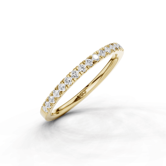 Diamond Micro Set Straight 2.2mm Band 40% Coverage