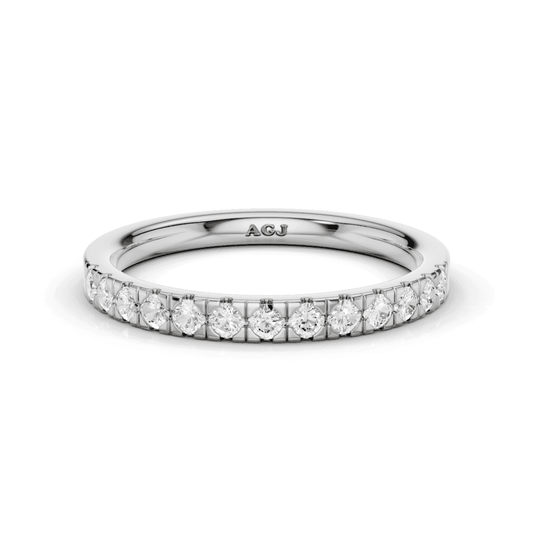 Diamond Micro Set Straight 2.2mm Band 40% Coverage